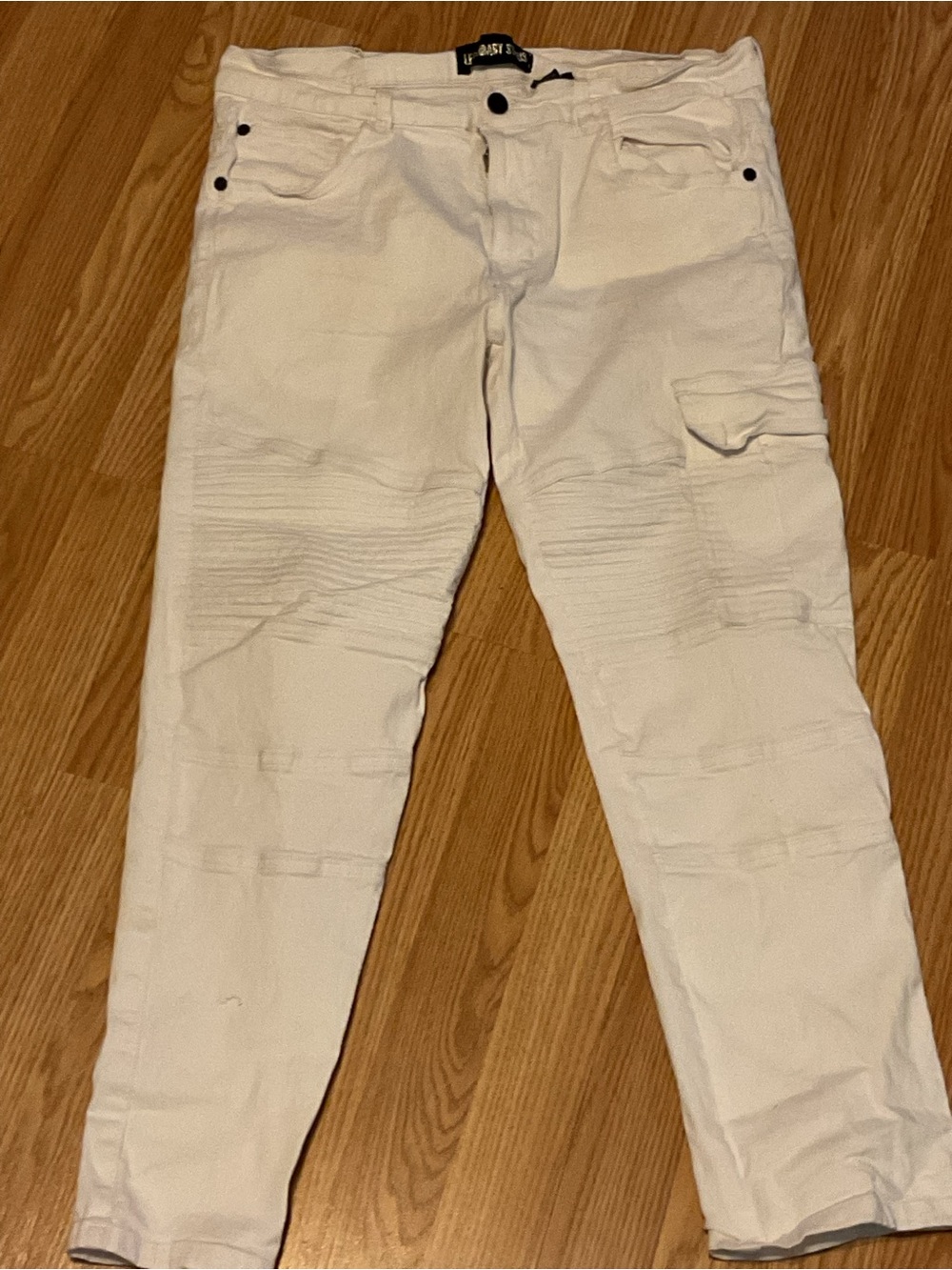 Men's LEGENDARY STATUS White Slim Moto Pants 38x26